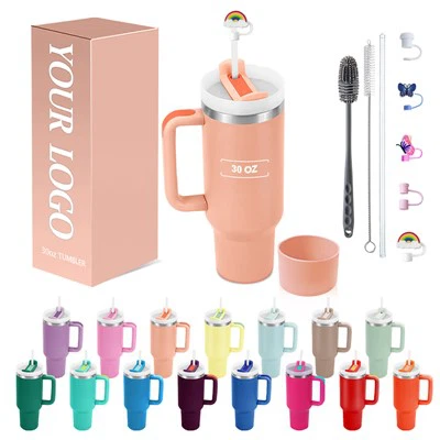 ہینڈل کے ساتھ بلک آرڈر 30 اوز سٹینلیس سٹیل ٹمبلر