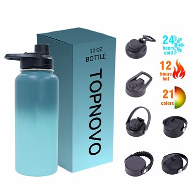 متعدد ڑککن کے اختیارات کے ساتھ ٹاپ ریٹیڈ سٹینلیس سٹیل واٹر بوتلیں